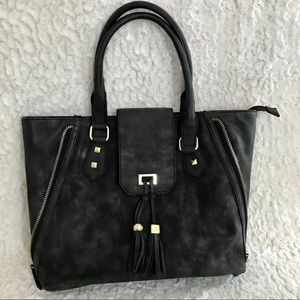 Imishion Black & Gray Tote Purse